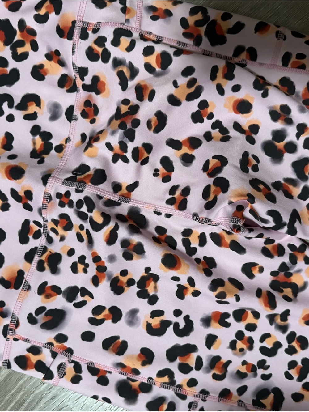 High-Rise Pink Leopard Print Leggings - Picture 5 of 7